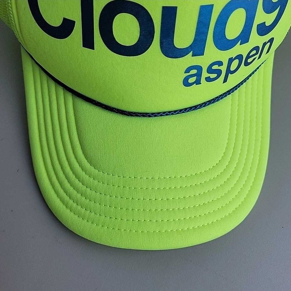 Cloud 9 Neon Green Trucker Hat - Picture 2 of 8